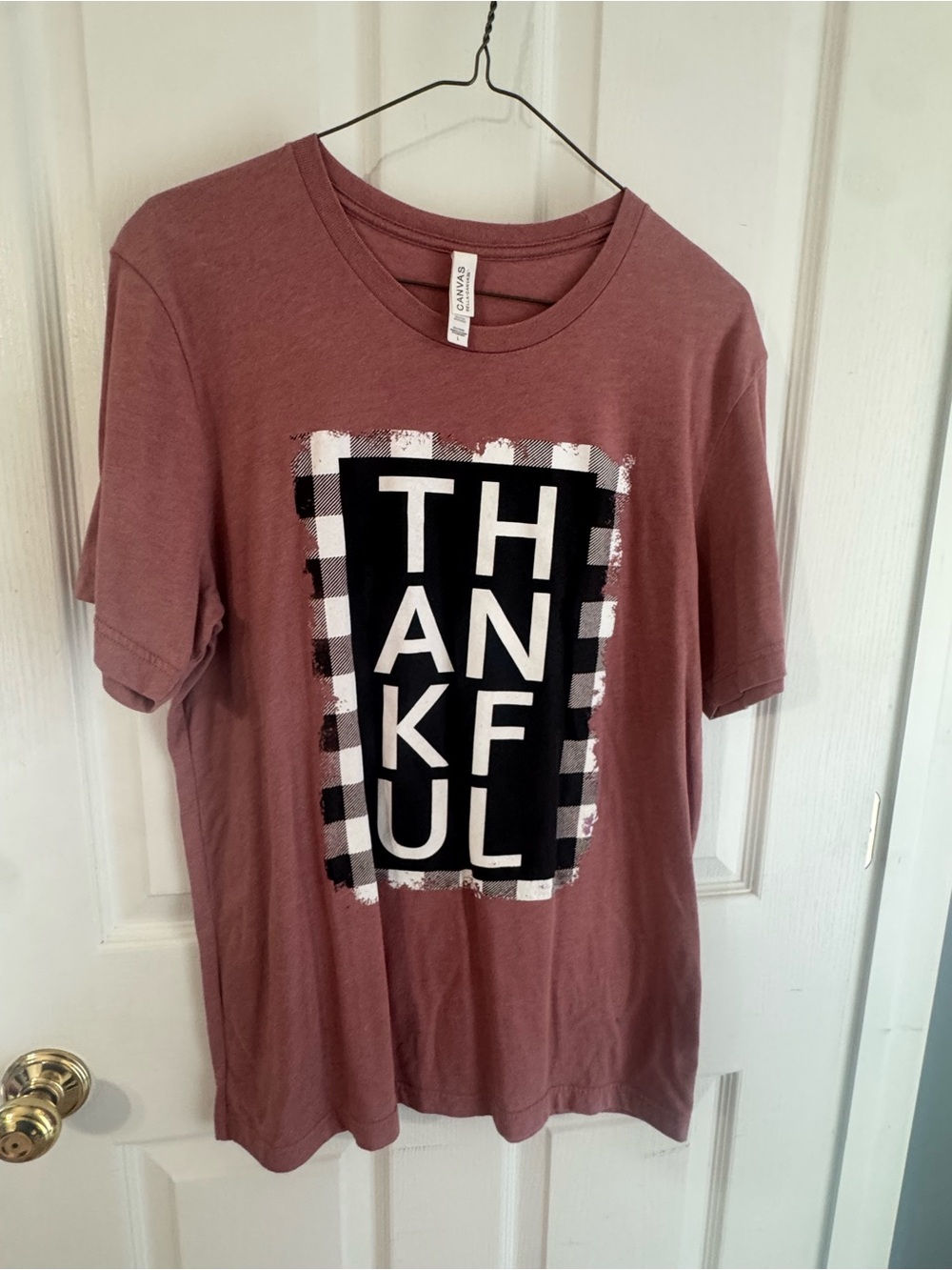 Bella Canvas Rust Pink 'THANKFUL' Graphic Tee